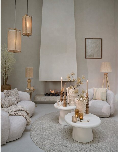 Tavolino rotondo bianco ø 60 cm Kulona - Light & Living
