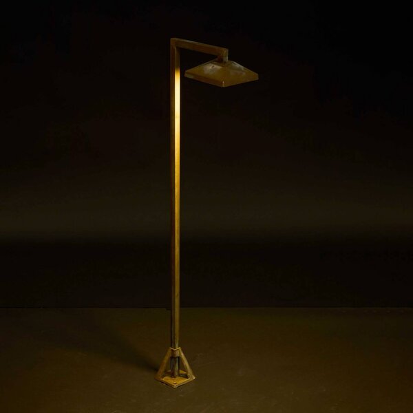 Moretti Luce Lampioncino da giardino Aura Edge, Bronzo / Ottone antico, Ottone, Campagna / Rustiche, Lampada LED da esterni