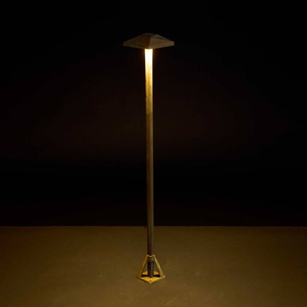 Moretti Luce Lampioncino da giardino Aura Edge, Bronzo / Ottone antico, Ottone, Campagna / Rustiche, Lampada LED da esterni