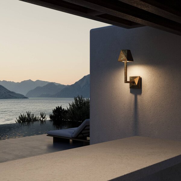 Moretti Luce Applique da esterni Silva Edge, Bronzo / Ottone antico, Ottone, Campagna / Rustiche, Applique da esterni