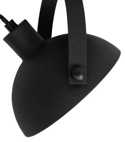 Plafoniera industriale nera con oro 15 cm regolabile - Magnax