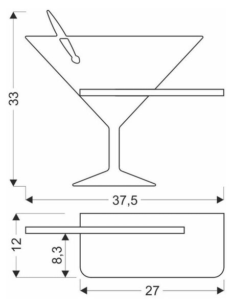 Lampada da parete nera Piccolo – Candellux Lighting