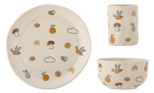 Set da pranzo per bambini in gres 3 pz Agnes – Bloomingville Mini