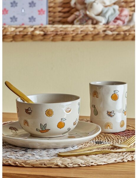Set da pranzo per bambini in gres 3 pz Agnes – Bloomingville Mini