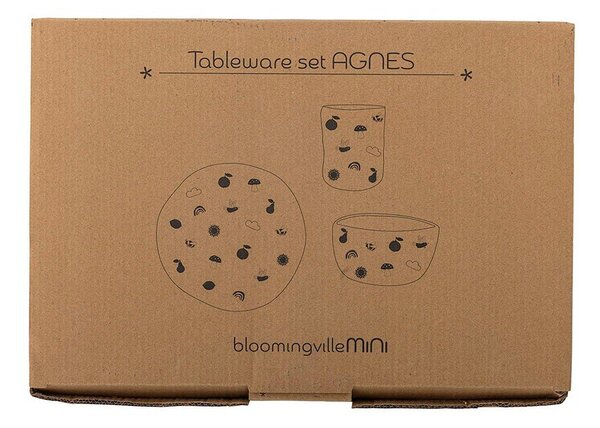Set da pranzo per bambini in gres 3 pz Agnes – Bloomingville Mini
