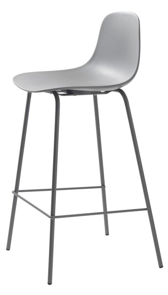 Sgabello da bar grigio in plastica (altezza della seduta 67,5 cm) Whitby – Unique Furniture