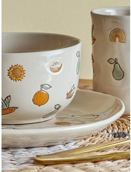 Set da pranzo per bambini in gres 3 pz Agnes – Bloomingville Mini