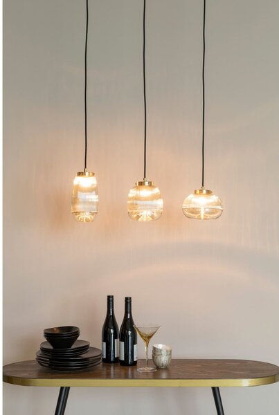 Lampada a sospensione color oro con paralume in vetro ø 12 cm Robin - White Label