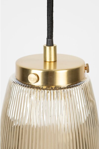 Lampada a sospensione color oro con paralume in vetro ø 12 cm Robin - White Label