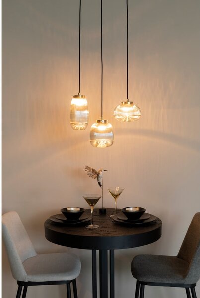 Lampada a sospensione color oro con paralume in vetro ø 12 cm Robin - White Label