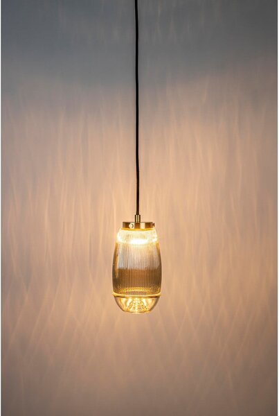 Lampada a sospensione color oro con paralume in vetro ø 12 cm Robin - White Label