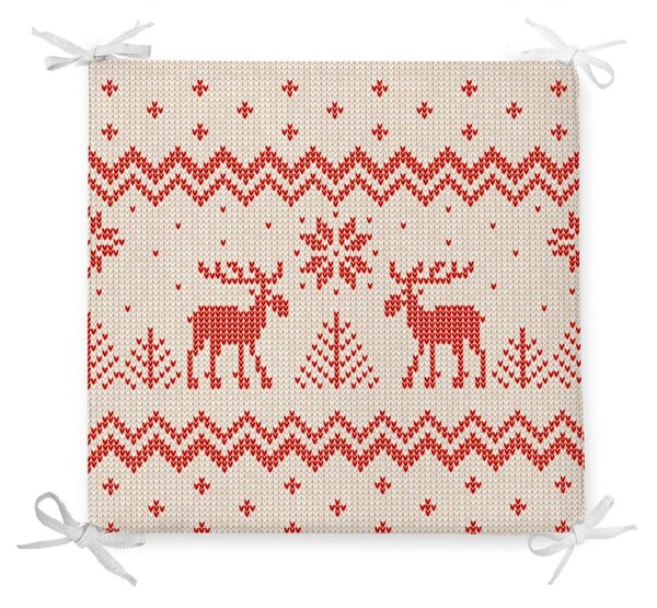 Cuscino di seduta natalizio con cotone Merry Christmas, 42 x 42 cm - Minimalist Cushion Covers