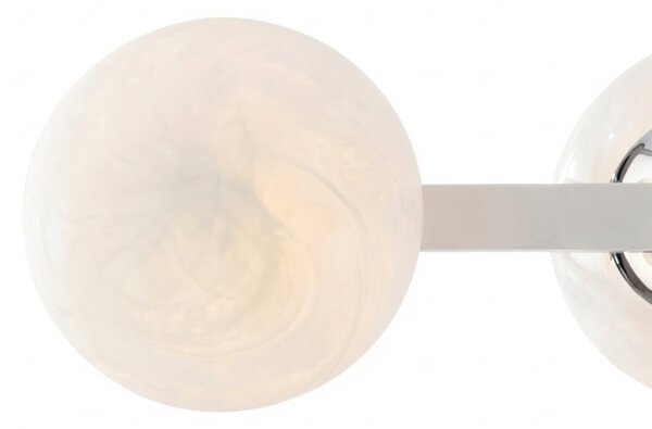 Lampadario Contemporaneo Adrian Metallo Bianco Cromo 8 Luci E14