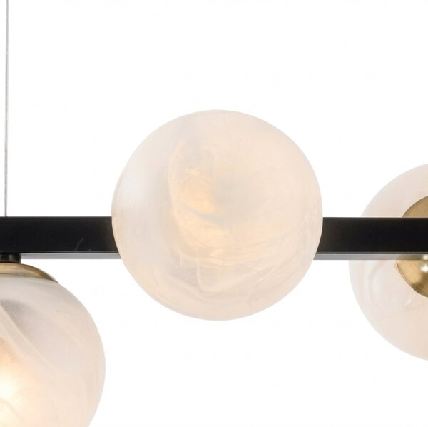Lampadario Contemporaneo Adrian Metallo Nero Bronzo 8 Luci E14