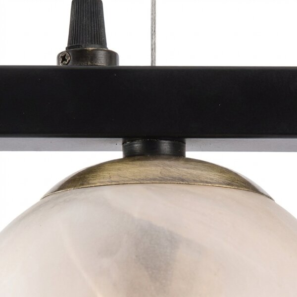 Lampadario Contemporaneo Adrian Metallo Nero Bronzo 8 Luci E14