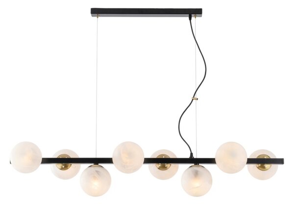 Lampadario Contemporaneo Adrian Metallo Nero Bronzo 8 Luci E14