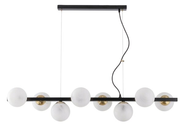 Lampadario Contemporaneo Adrian Metallo Nero Bronzo 8 Luci E14