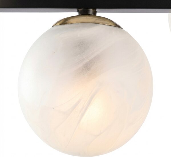 Lampadario Contemporaneo Adrian Metallo Nero Bronzo 6 Luci E14