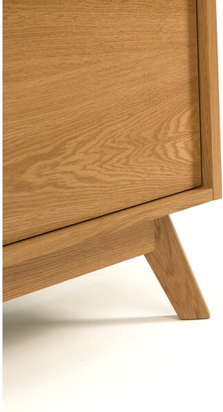 Cassettiera bassa colore naturale con trama in rovere 100x75 cm Kensal - Woodman