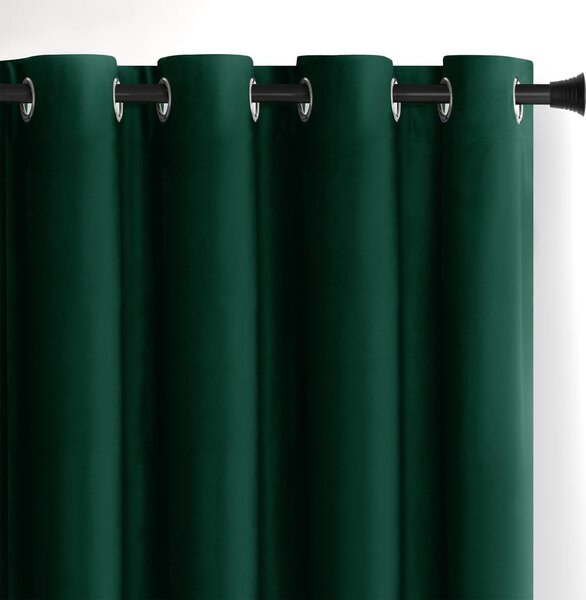 Tenda parzialmente oscurante verde scuro in velluto 140x245 cm Eyelets – Restilo