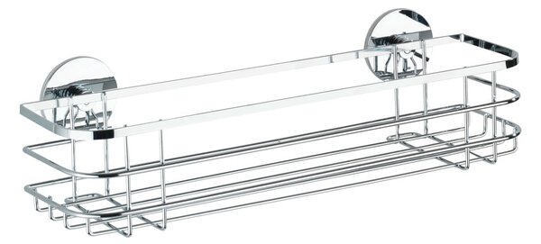 Mensola da bagno senza foratura argentata in acciaio inox con aggancio Turbo-loc Turbo-Loc – Wenko