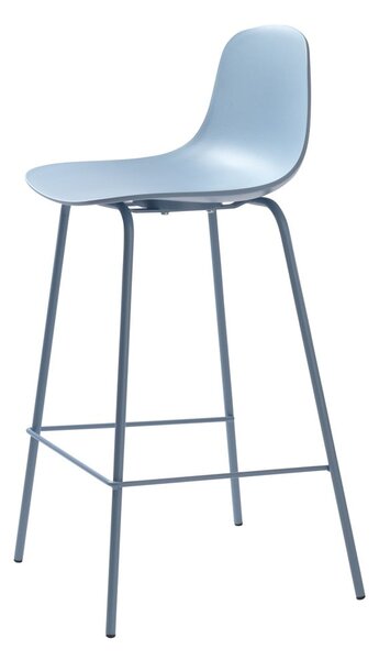 Sgabello da bar azzurro in plastica (altezza della seduta 67,5 cm) Whitby – Unique Furniture