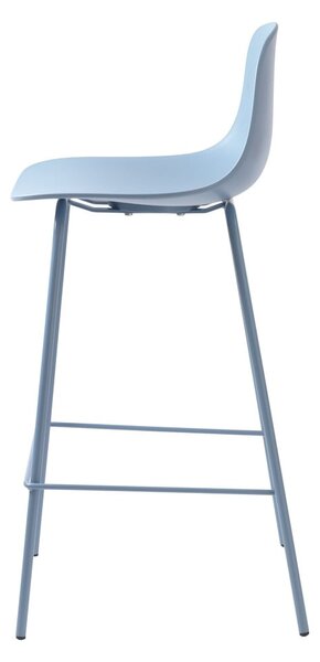 Sgabello da bar azzurro in plastica (altezza della seduta 67,5 cm) Whitby – Unique Furniture