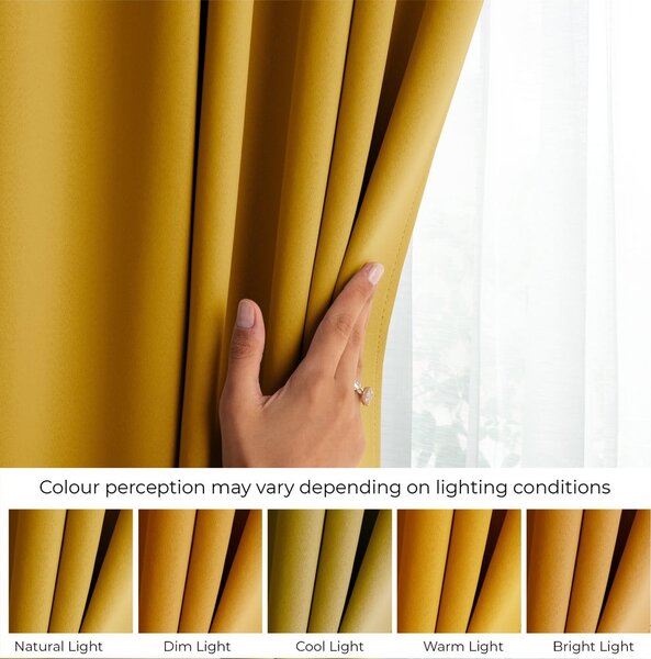Tenda parzialmente oscurante gialla 140x175 cm Kierra – Restilo