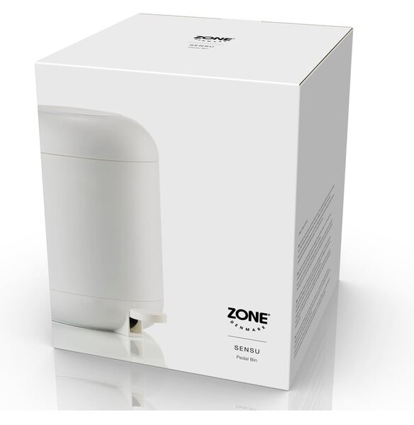 Cestino per la spazzatura bianco in plastica con pedale 4 l Sensu – Zone