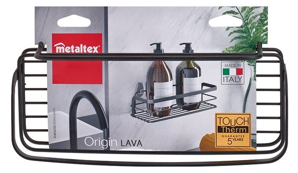 Mensola da bagno nera Origin Lava - Metaltex