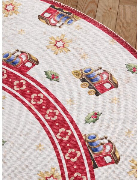 Tappeto rotondo rosso a tema natalizio ø 160 cm Toy's Delight Train – Villeroy&Boch