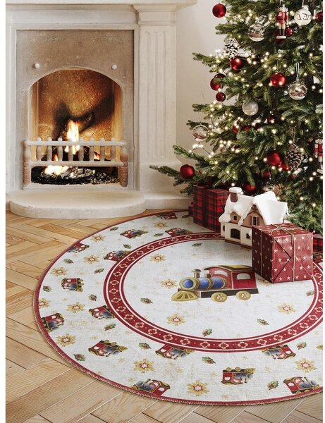 Tappeto rotondo rosso a tema natalizio ø 160 cm Toy's Delight Train – Villeroy&Boch