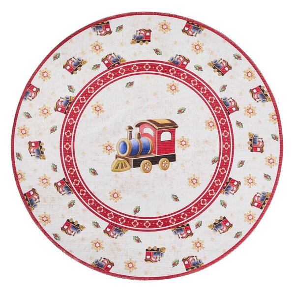 Tappeto rotondo rosso a tema natalizio ø 160 cm Toy's Delight Train – Villeroy&Boch