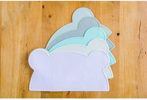 Tovaglietta in silicone azzurro Orso, 48 x 25 cm - Kindsgut