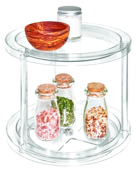 IDesign The Home Edit supporto rotante rotondo per contenitori a due livelli, ⌀ 24,1 cm - iDesign/The Home Edit