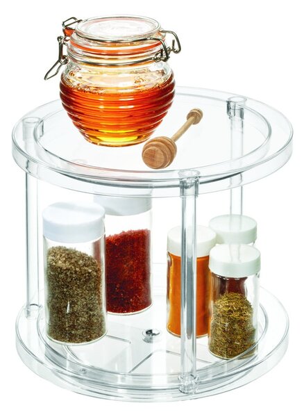 IDesign The Home Edit supporto rotante rotondo per contenitori a due livelli, ⌀ 24,1 cm - iDesign/The Home Edit