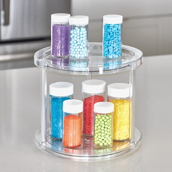 IDesign The Home Edit supporto rotante rotondo per contenitori a due livelli, ⌀ 24,1 cm - iDesign/The Home Edit