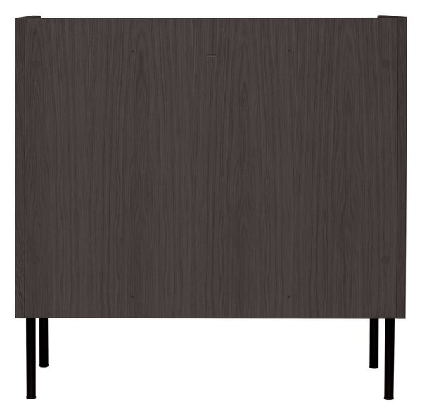 Cassettiera alta nera in rovere 80x82 cm Wrap - Bonami Selection