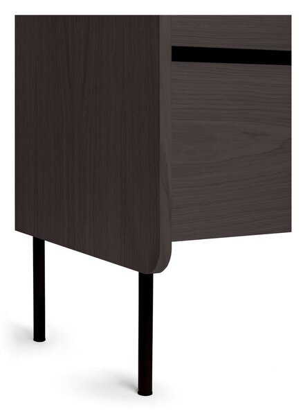 Cassettiera alta nera in rovere 80x82 cm Wrap - Bonami Selection