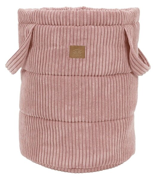 Cesta per giochi da bambino rosa in tessuto ø 39x50 cm – Meowbaby