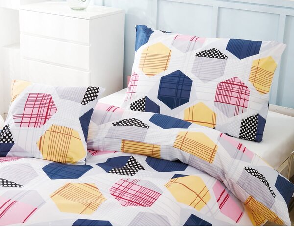 Biancheria da letto singola a 3 pezzi in microsatin 140x200 cm Amelie - My House