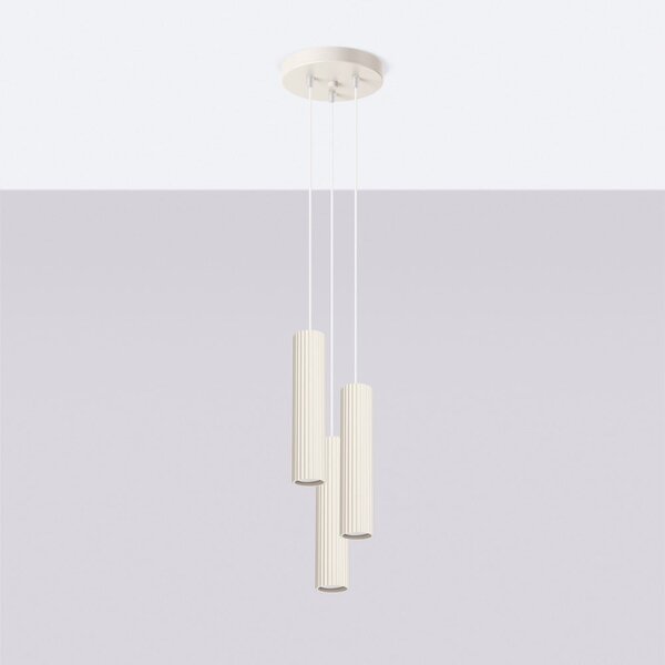 Lampadario color crema ø 19,5 cm Gleam – Sollux