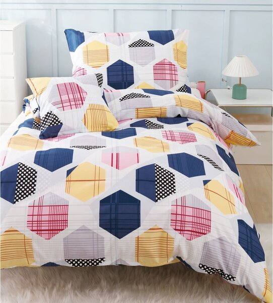 Biancheria da letto singola a 3 pezzi in microsatin 140x200 cm Amelie - My House