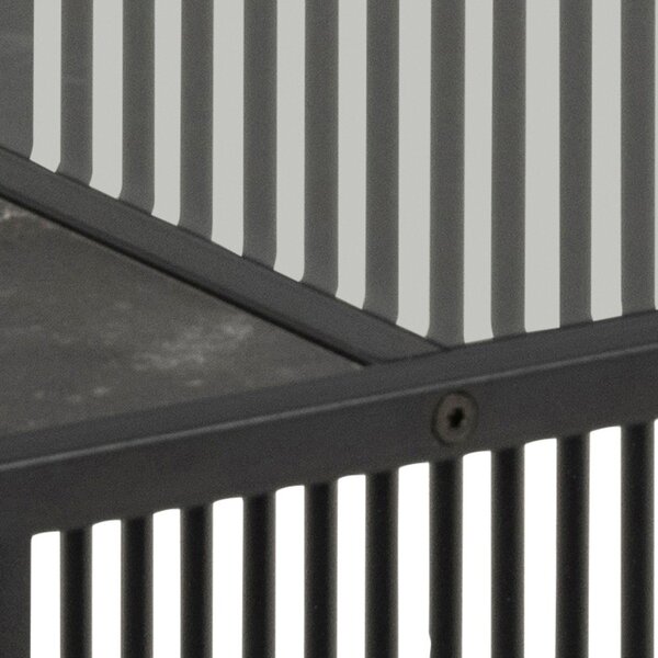 Tavolino nero con piano in vetro 80x80 cm Strington - Actona