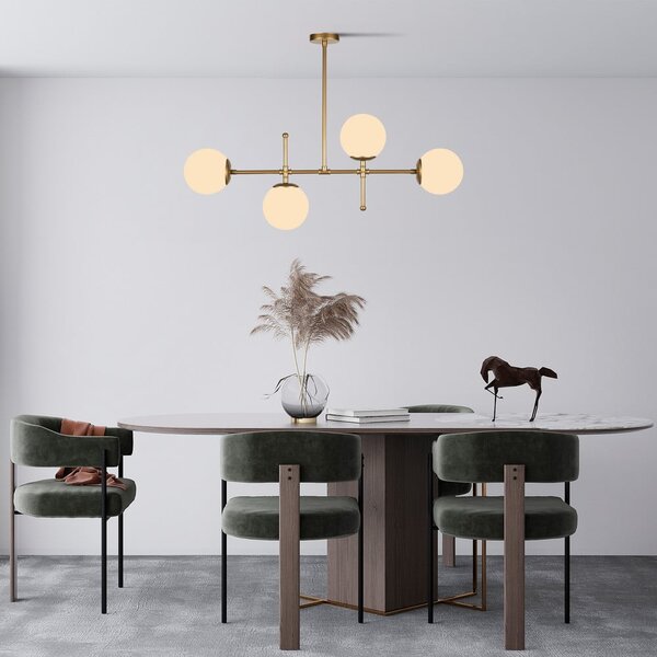 Lampada a sospensione di colore oro, altezza 57 cm Kruva - Squid Lighting