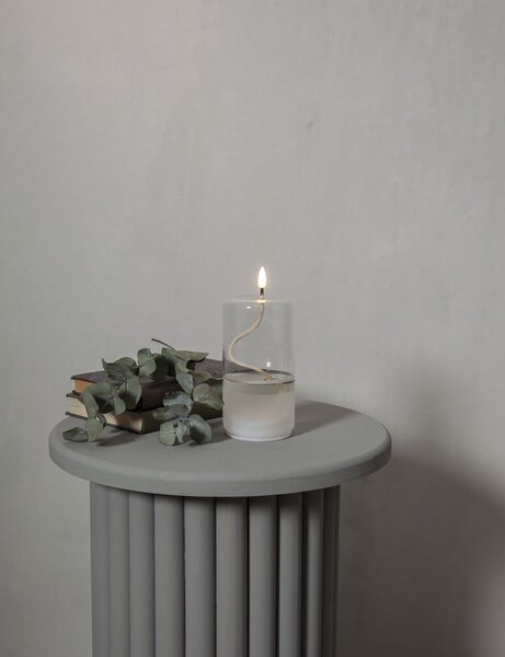 Candela LED bianca in vetro Flamme Float, altezza 17,5 cm Flamme Dot - Star Trading