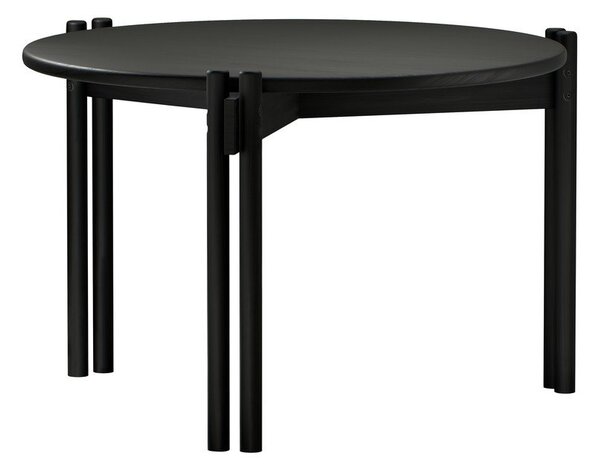 Tavolino rotondo nero in legno di pino ø 60 cm Sticks - Karup Design