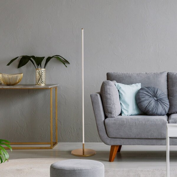Lampada da terra LED dorata (altezza totale 153 cm) Sword – Opviq lights