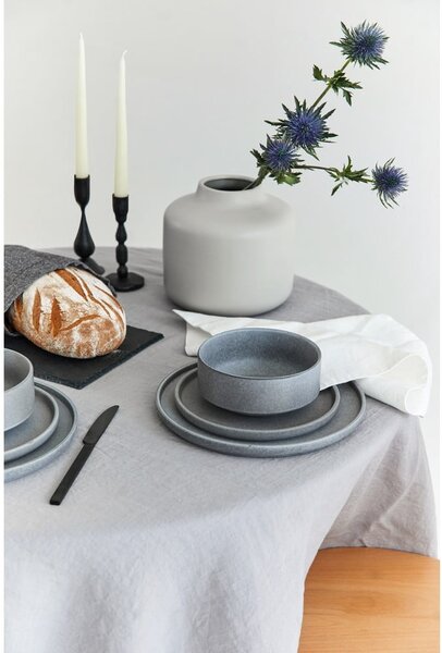 Set di piatti grigi in gres 12 pz Malia - Bonami Selection