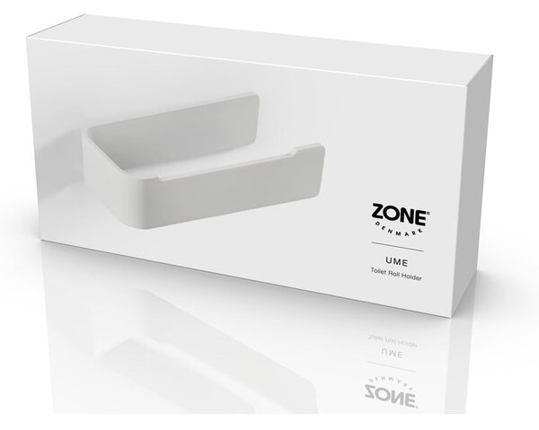 Porta carta igienica da parete bianco in metallo Ume – Zone